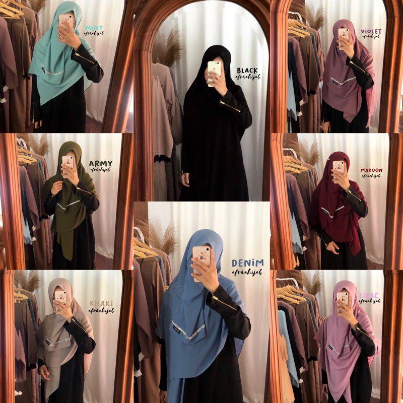 (CADAR SET) SEGI EMPAT SET CADAR DIAMON KHIMAR HUMAYRAH CURITY BEBYDOLL PREMIUM/