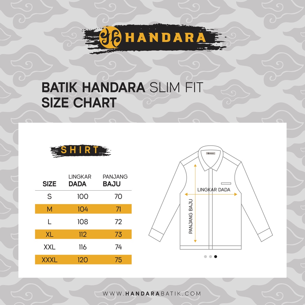 Handara Batik Pria Lengan Panjang Slim Fit Premium Harimau Siliwangi HB-337