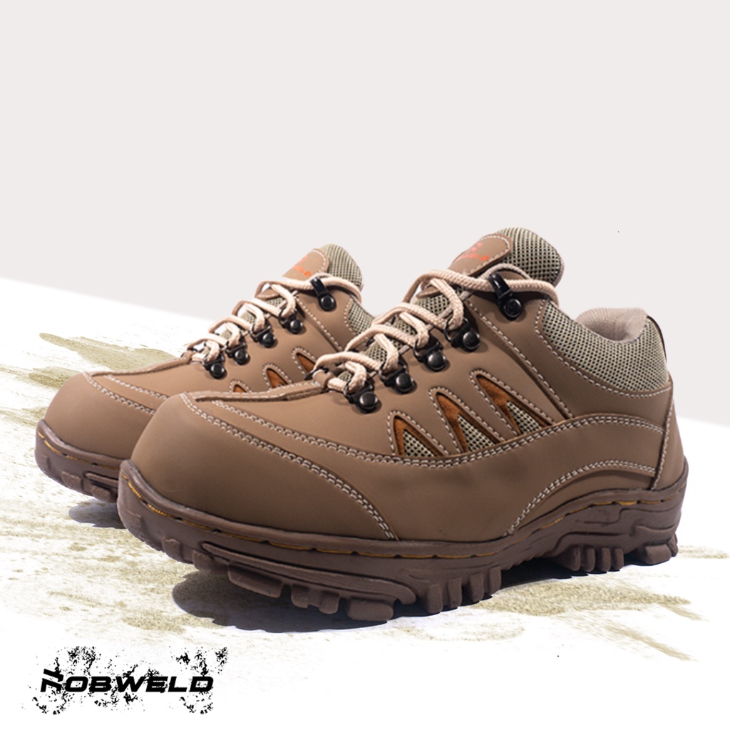 Robweld Sepatu Pria Safety Boots Sefty Ujung Besi Septi Pendek Low Proyek Kerja Lapangan HY-T Size 39 - 44
