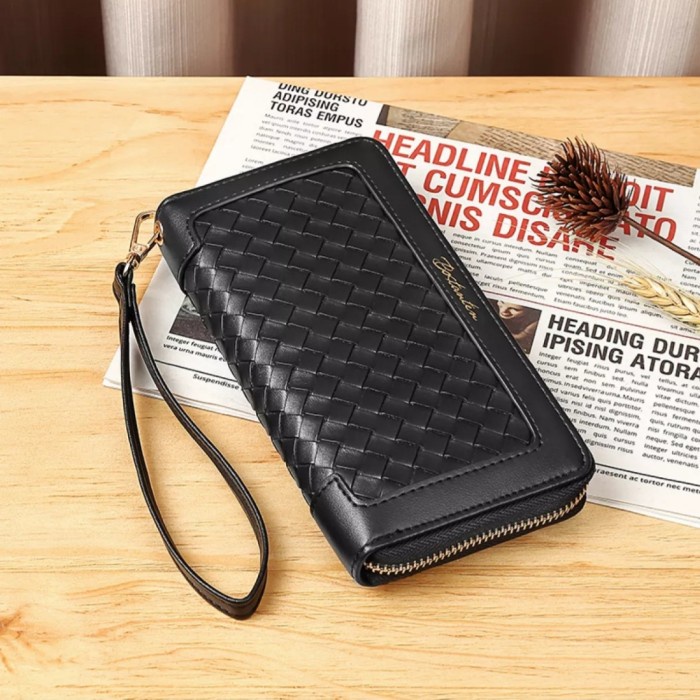dompet panjang wanita Bostanten model clutch Hitam A1C0 high quality slingbag tahan lama murah premi