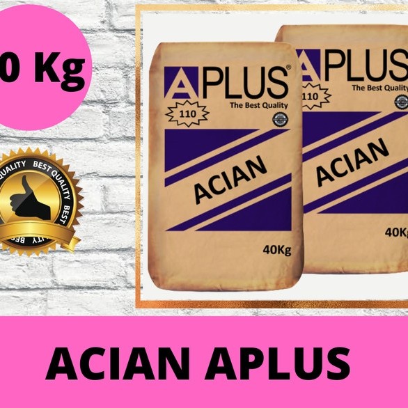 Semen Acian 110 APLUS 40 kg X mu200 acian x mortar utama acian x acian