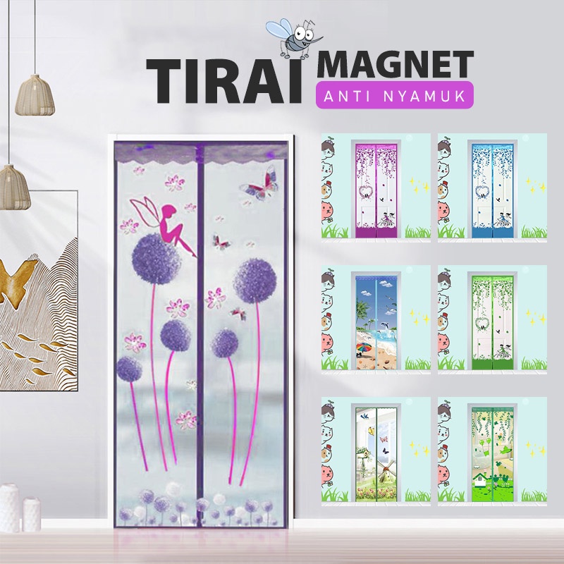 Tirai Magnet Anti Nyamuk Serat Polyester Size 90x210cm Perlengkapan Dekorasi Rumah Tangga Import - M2 - 88_Blanketstore