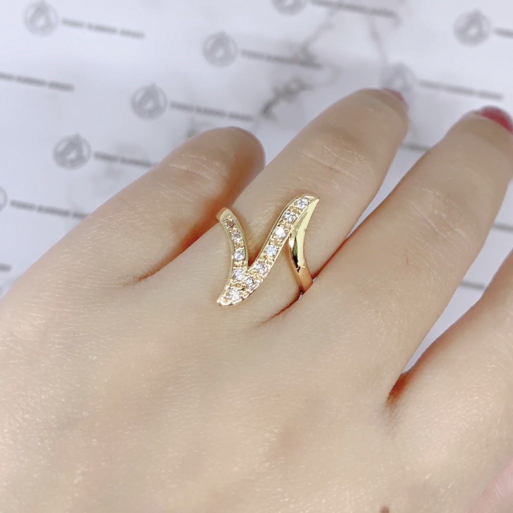 Cincin Xuping Gold Fashion Wanita Motif Permata Stip Perhiasan Wanita *12