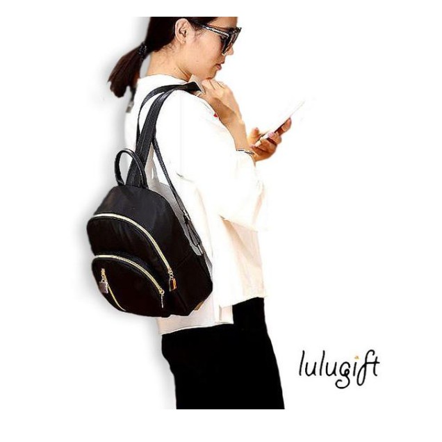 FYGALERY FYG1070 Tas Ransel Punggung Hitam Backpack Mini Wanita Fashion Murah