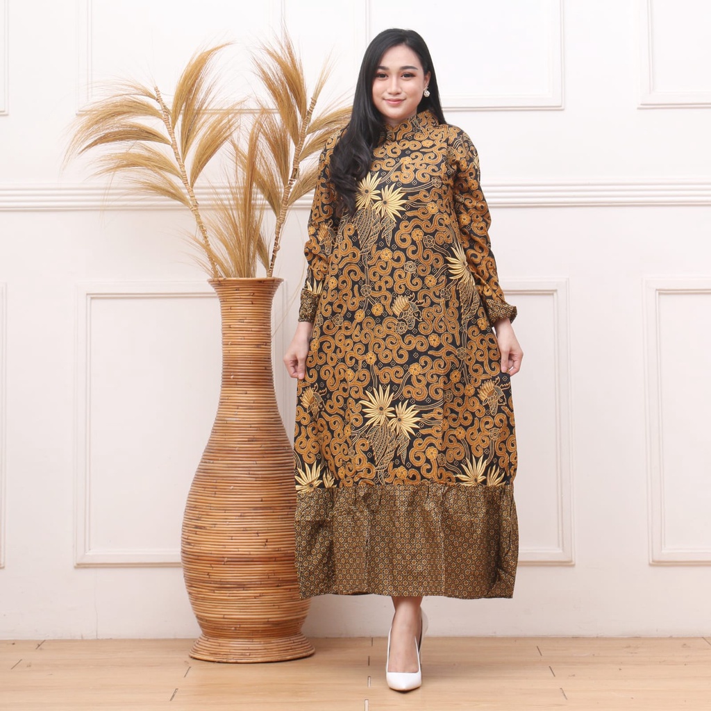 Gamis batik modern kekinian batik pekalongan