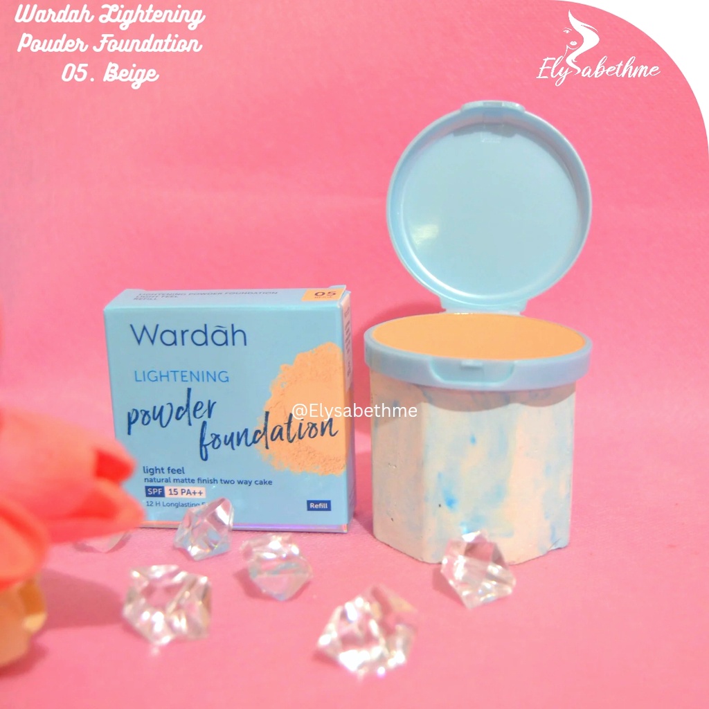 ✿ELYSABETHME✿ 🅆 🄰 🅁 🄳 🄰 🄷 Wardah bedak padat lightening anti wajah berminyak untuk harian powder compact two way cake