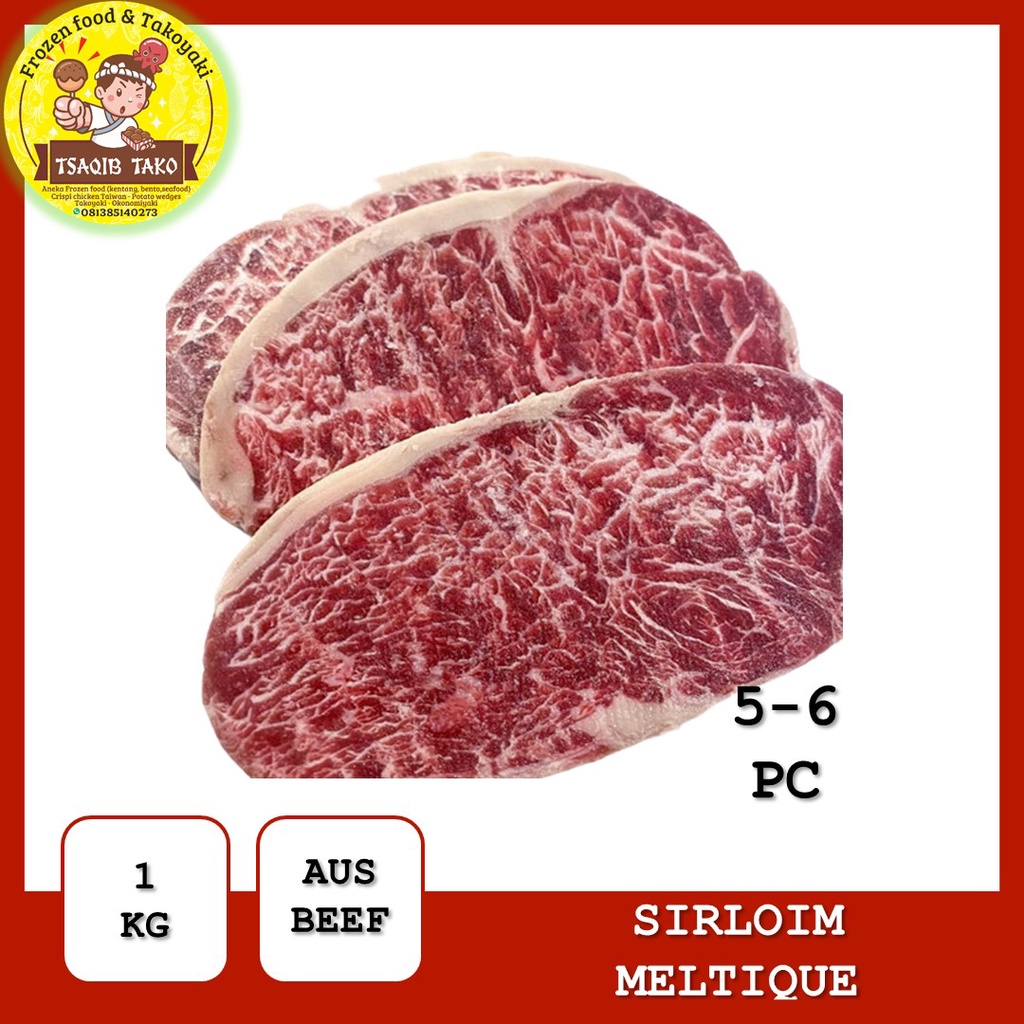 

PROMO Sirloin Meltique Beef Australia Halal 1Kg /WAGYU / HOKUBE