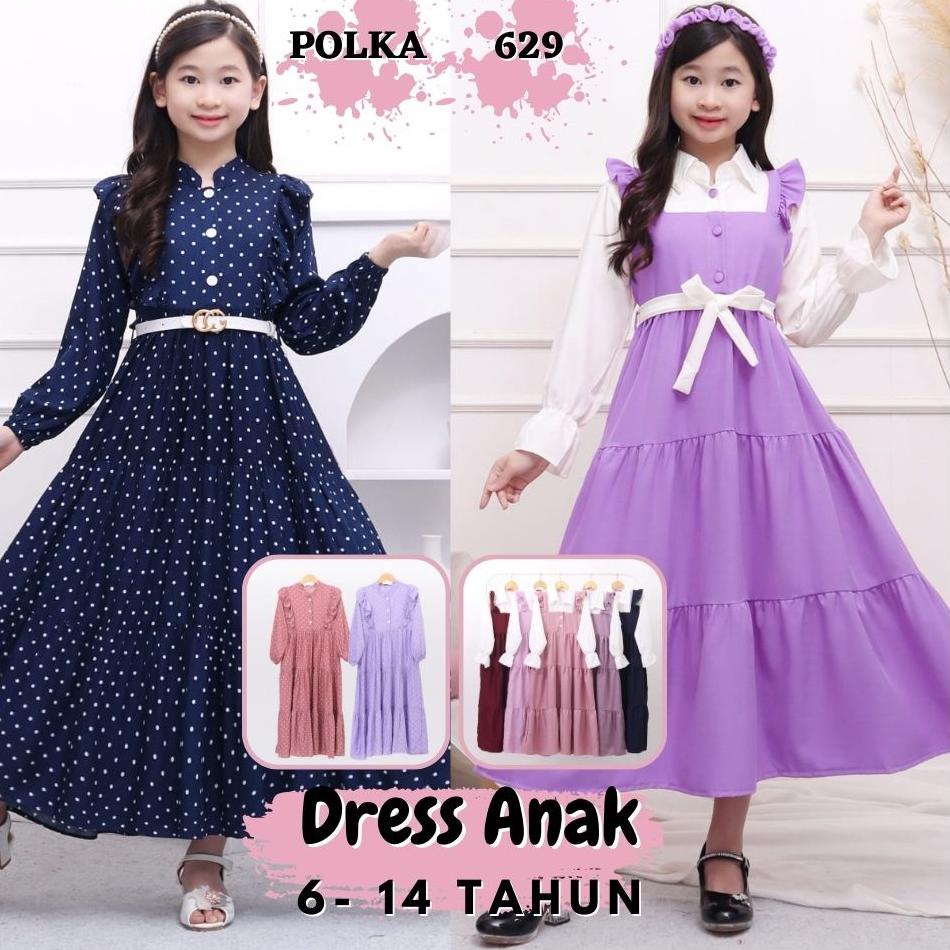 LANGSUNG KIRIM ( 6 - 14 TAHUN ) REMI KIDS - Baju Dress Fashion Anak Perempuan Tanggung Terbaru / ATH