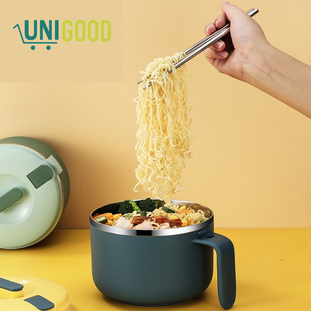 UNIGOOD - Kotak Makan Mangkok Mie Stainless Steel Lunch Box Tahan Panas