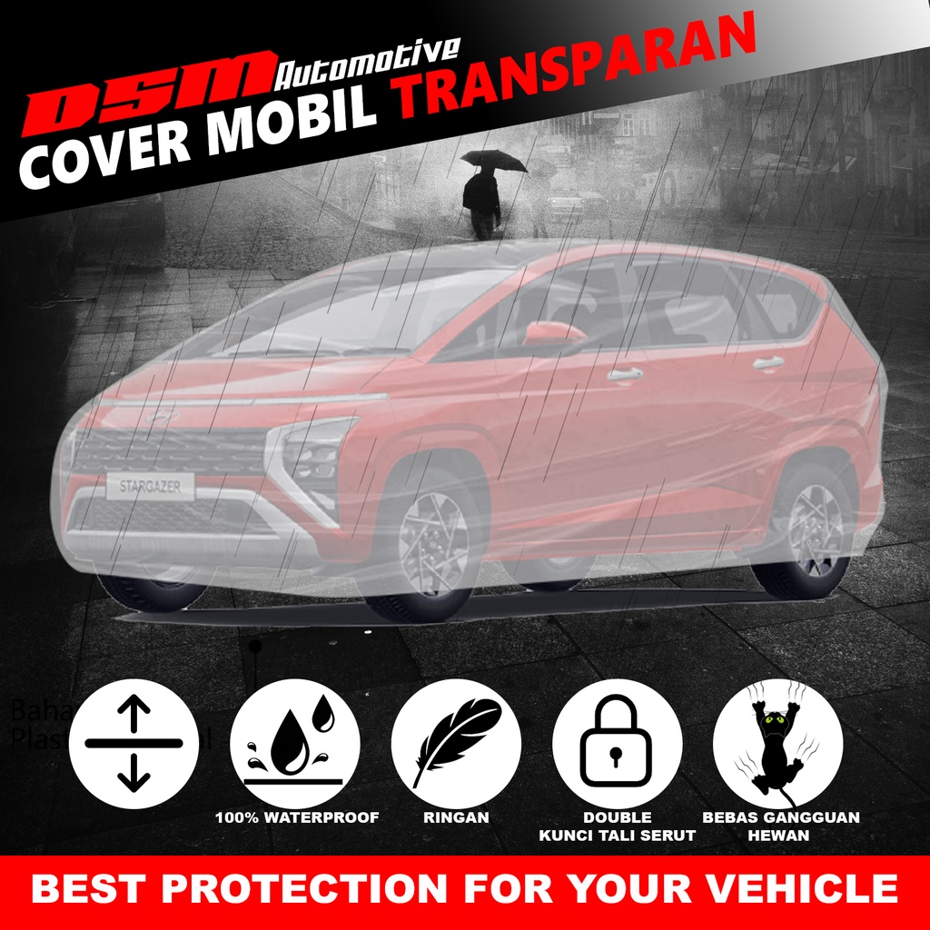 Cover Mobil Suzuki APV Transparan / Plastik Tebal Waterproof Outdoor Indoor