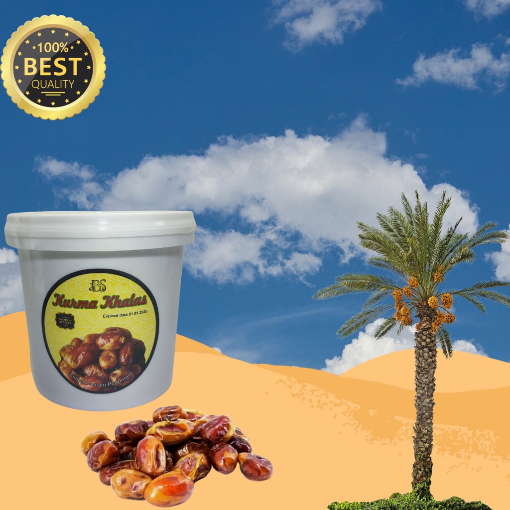 

Kurma Al qassem Khalas Kemasan Ember exp 2025