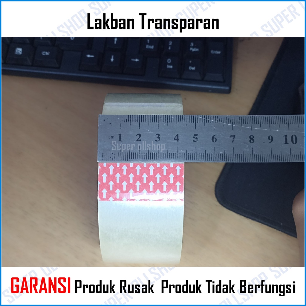 Solasi Plakban Isolasi Transparan Tape 100 Yard / Lakban Bening Ukuran 90 Meter Lebar 4.5 Cm