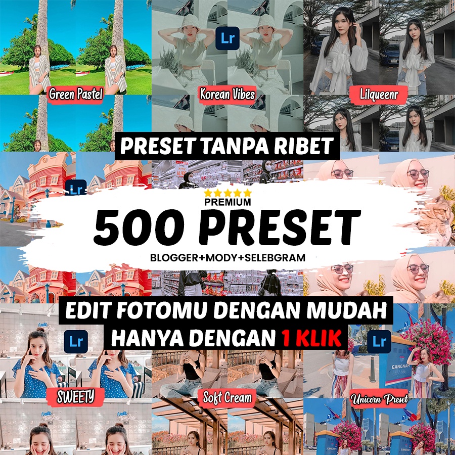 500 PRESET LIGHTROOM PREMIUM - PRESET LIGHTROOM MOBILE - PAKET PRESET MURAH - 500 PRESET LIGHTROOM -