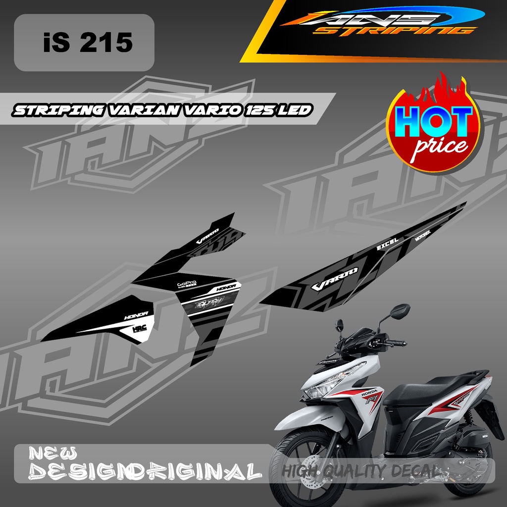 STIKER KONSEP RACING HONDA VARIO 125 LED / DECAL HONDA VARIO 125 LED CUSTOM VARIAN / DECAL KERETA HONDA VARIO 125 LED IS215