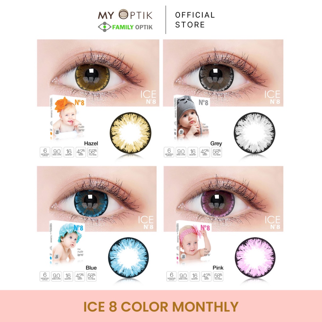 ICE no 8 color softlens warna