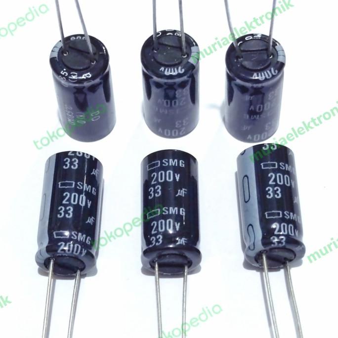 Elco 33uf 200v / capacitor elco 33uf 200volt / kapasitor 33uf 200v muri33l Buru Order