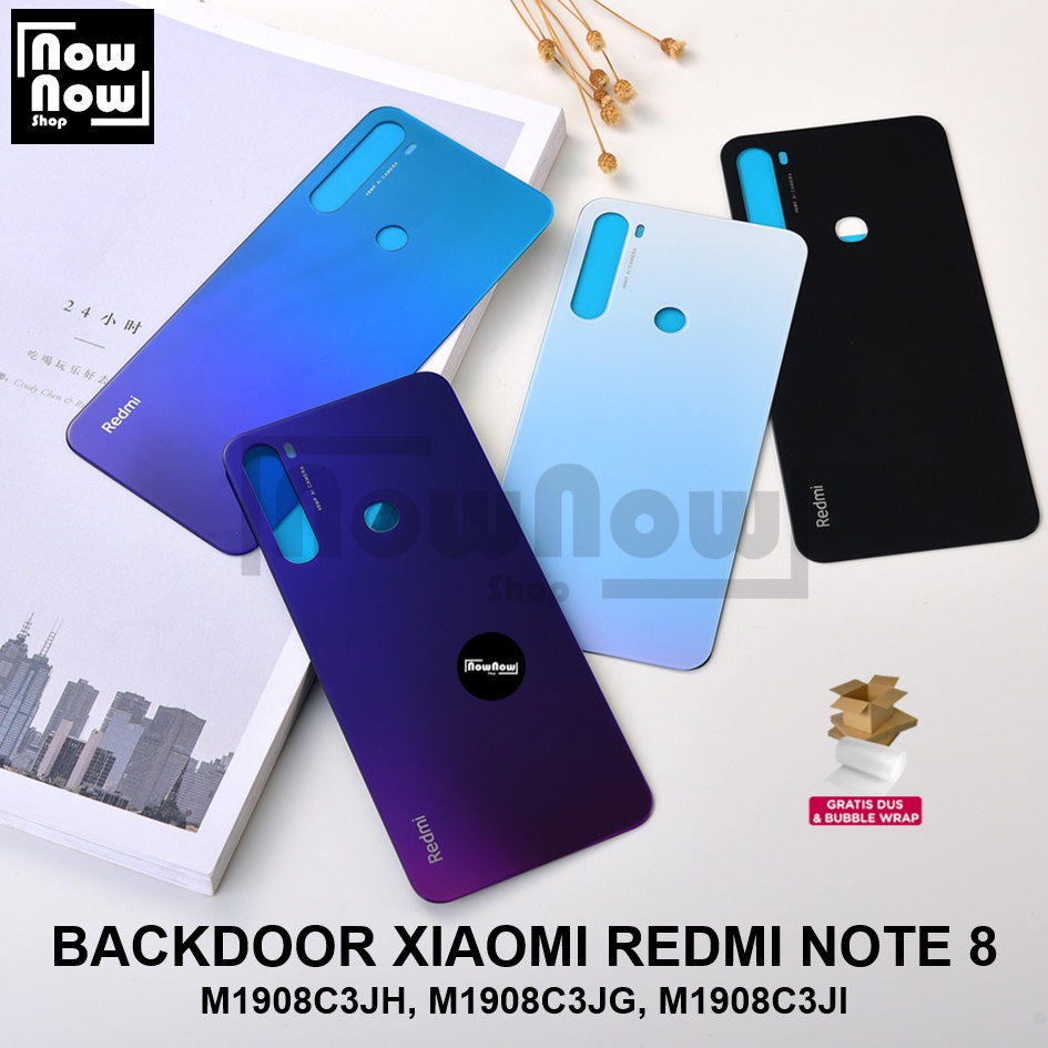 Backdoor Tutup Belakang Baterai Xiaomi Redmi Note 8 M1908C3JH M1908C3JG M1908C3JI Backcover Back Casing Housing Cover Belakang Back Case Panel Replacement