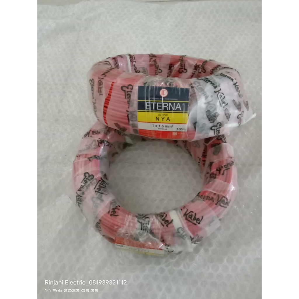 KABEL LISTRIK KABEL TUNGGAL NYA 1.5MM ETERNA