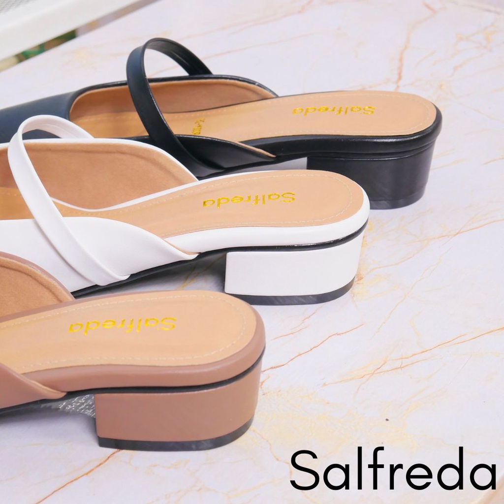 Sandal Wanita Ori Sepatu Sendal Kerja Kekinian Terbaru Elegan Simple Mewah Ori Import Impor Korea Hak Heels 3 cm Kantoran RB70004