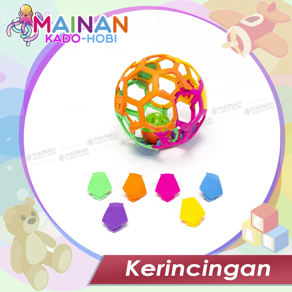 HADIAH KADO MAINAN EDUKASI ANAK BAYI KERINCINGAN PUZZLE BOLA RATTLE BABY LUCU