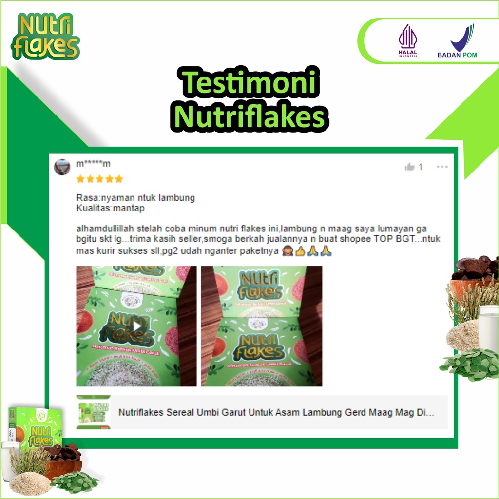 

QH Nutriflakes Original Sereal Umbi Garut Untuk Asam Lambung Gerd Maag Mag 280gr