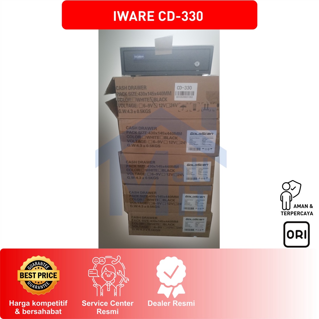 CASH DRAWER CASHDRAWER GOLDSCAN RJ 11 CD-330 CD 330 CD330 PREMIUM QUALITY LACI UANG