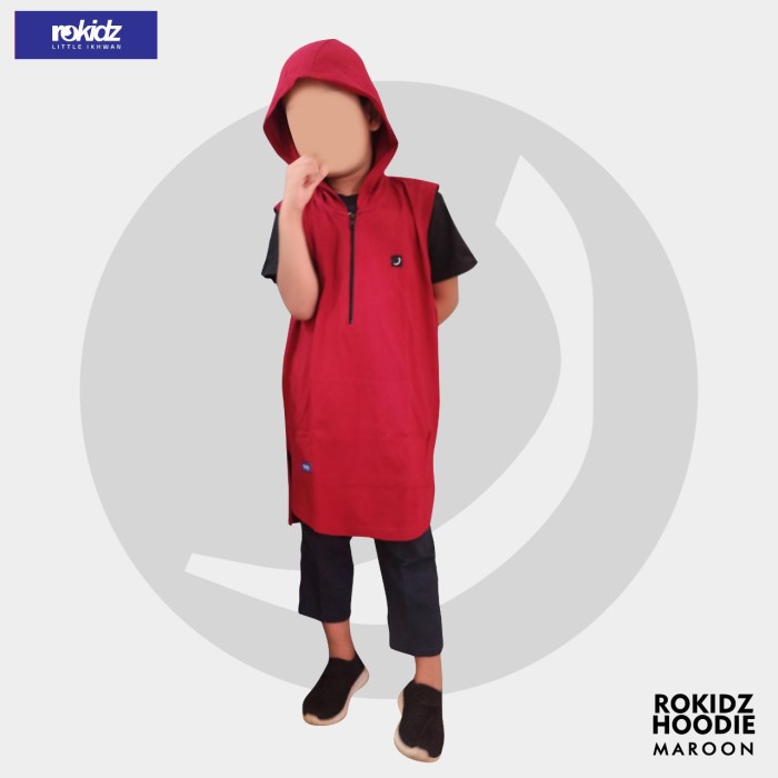 Rompi Sholat Rompi Sholat Anak Rosal Hodie Gamis anak Pria - maroon, XXL(P9Q6) rompi shalat rompi sh