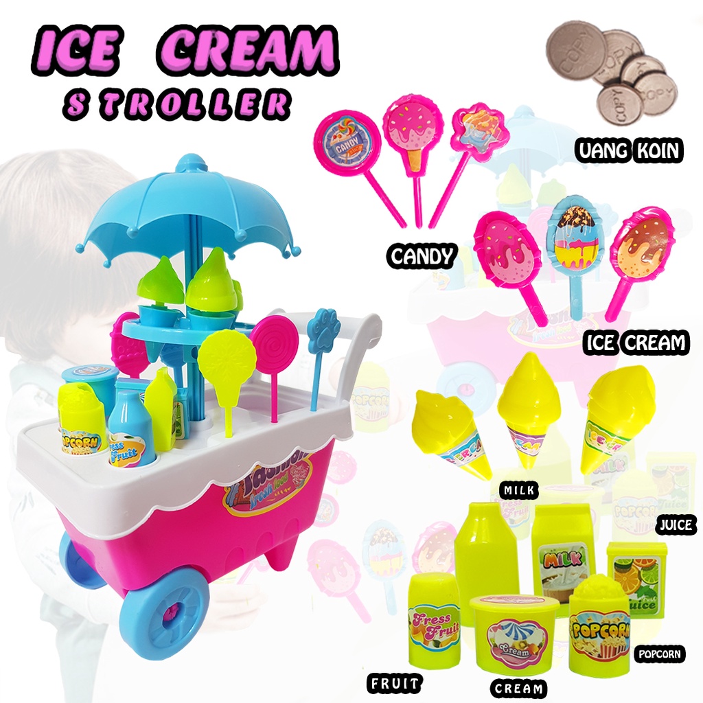 Mainan anak terlaris Ice cream stroller / dorongan eskrim terlaris dan terbaru [fi502] JSP