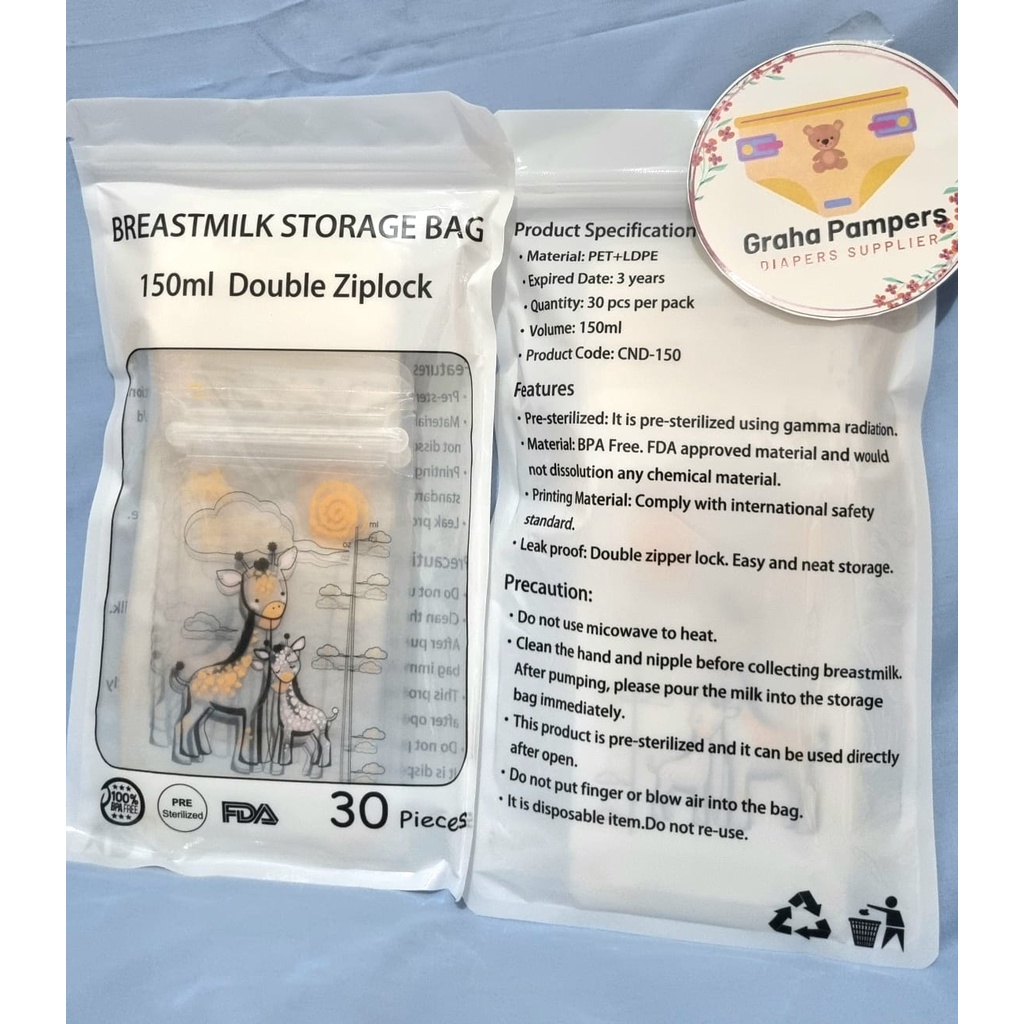KANTONG ASI Milky House BREAST MILK STORAGE BAGS Penyimpanan Asi Wadah Asi Isi 30