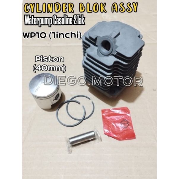 WP10 2tak Cylinder Blok Komplit Mesin Pompa Air Alkon Mini 40mm 1inchi