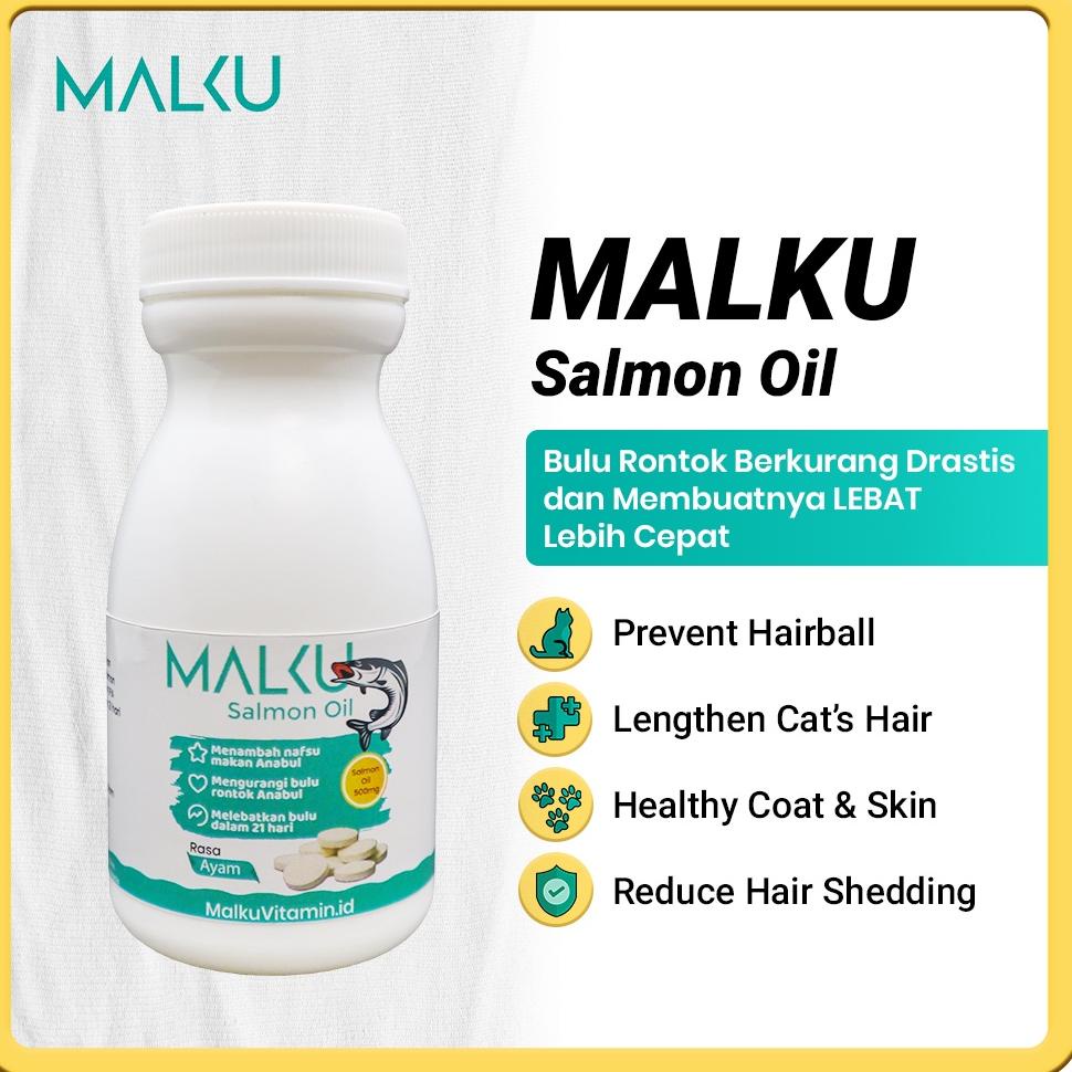 PALING AMPUH✌️>>> MALKU Salmon Oil Minyak Ikan Salmon untuk Kucing - Vitamin Bulu Kucing, Bulu Ronto