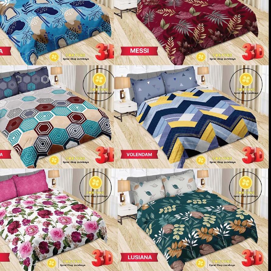 ♠ Sprei King BONITA 3D Disperse  Bantal 4, B4 (BISA COD) no. 1 ♣
