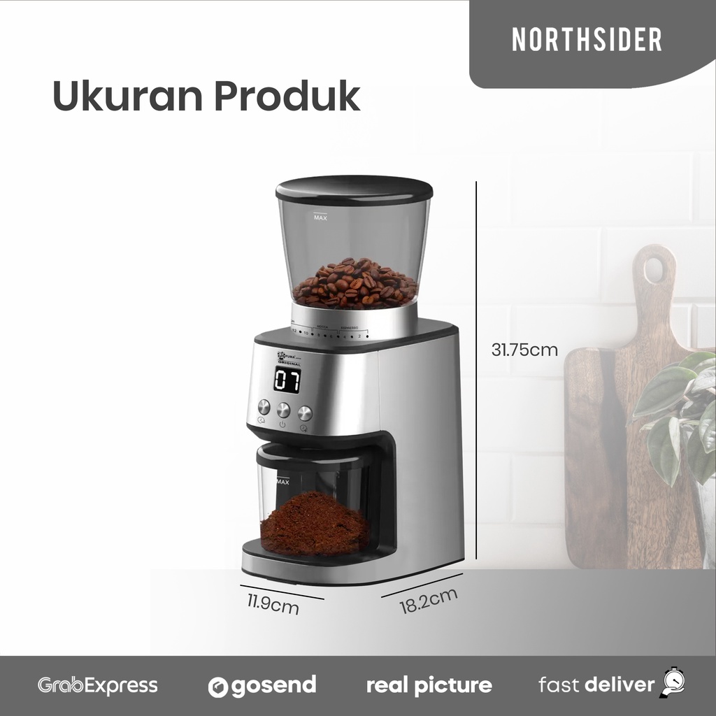 COFFEE GRINDER PENGGILING KOPI ESPRESSO V60 420 CONICAL BURR FU-2038