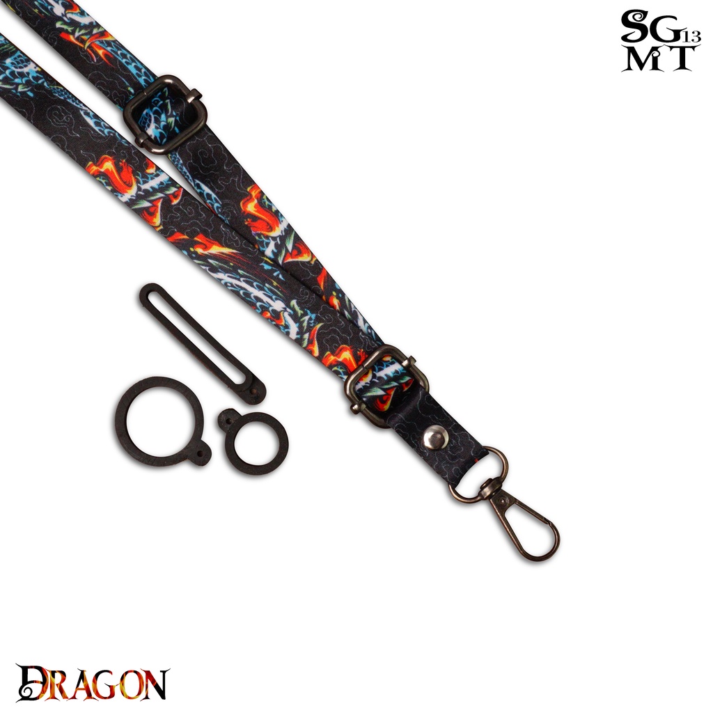 Lanyard Sigmat13 Gantungan id card Printing name tag Premium Dragonic Adjustable