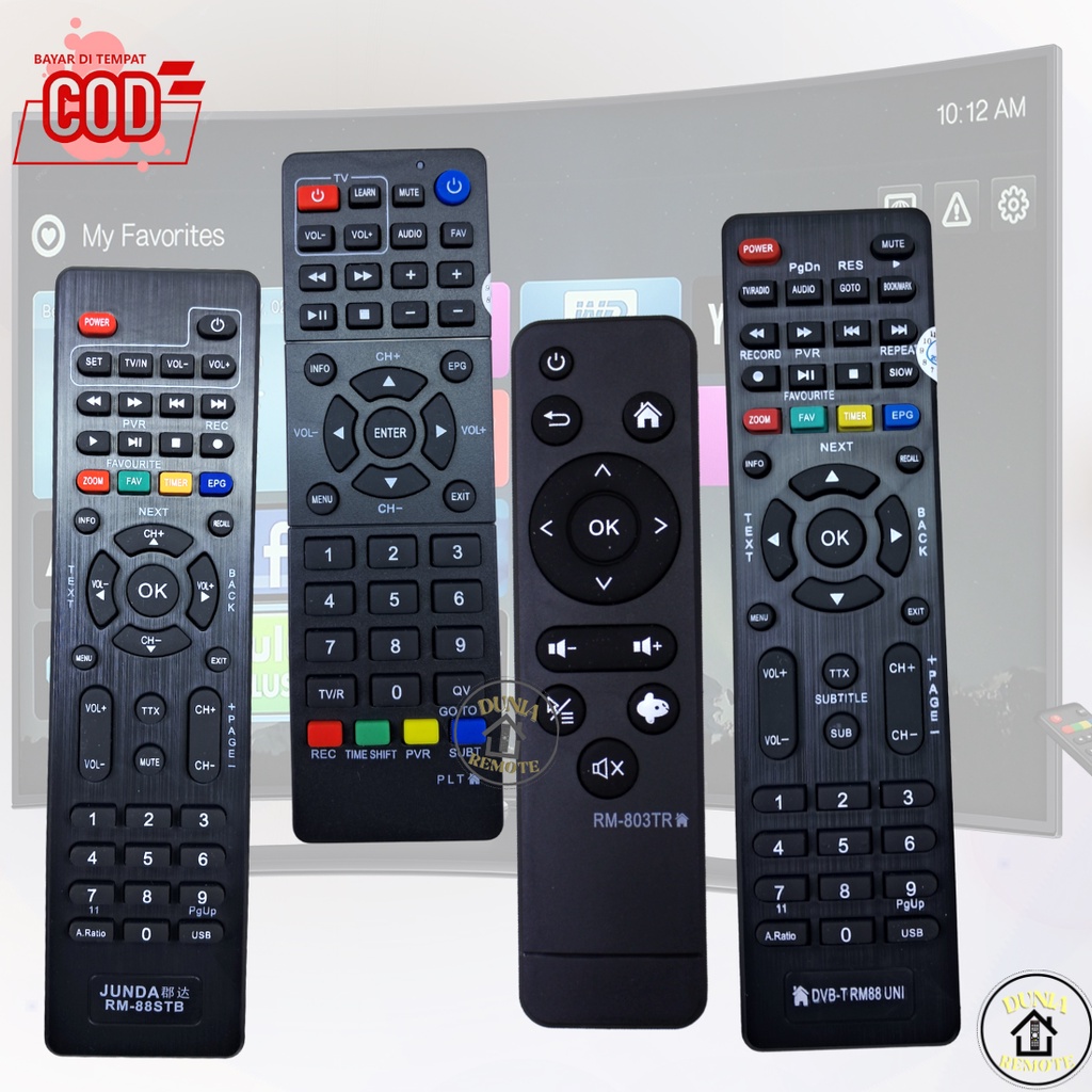 Remote Set Top Box POLYTRON PDV 610 700 / Android Box MOLA TV Akari AX512 Indibox AX117 RCA-117