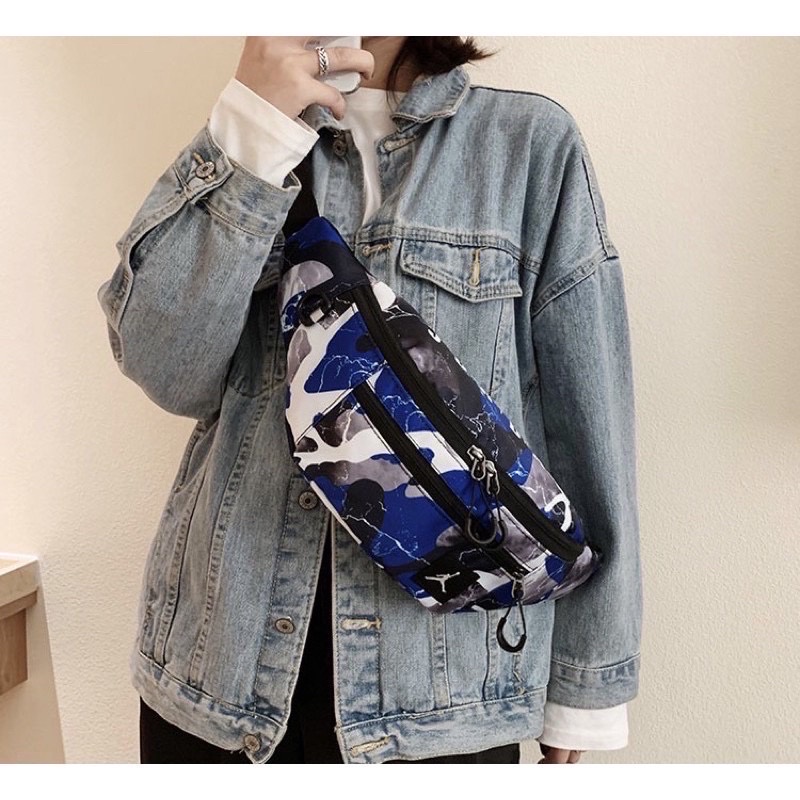 ((NEW PRODUCT)) WAISTBAG A1R J0RDAN MOTIF PATTERN / TAS PINGGANG A1R J0RDAN MOTIF PATTERN / TAS PINGGANG PRIA IMPORT / WAISTBAG PRIA IMPORT