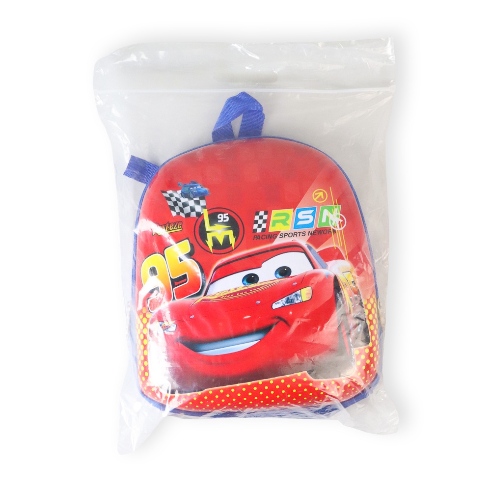 Tas Ransel Anak Sekolah Backpack Karakter Kartun Superhero Lightning Mcqueen - Red