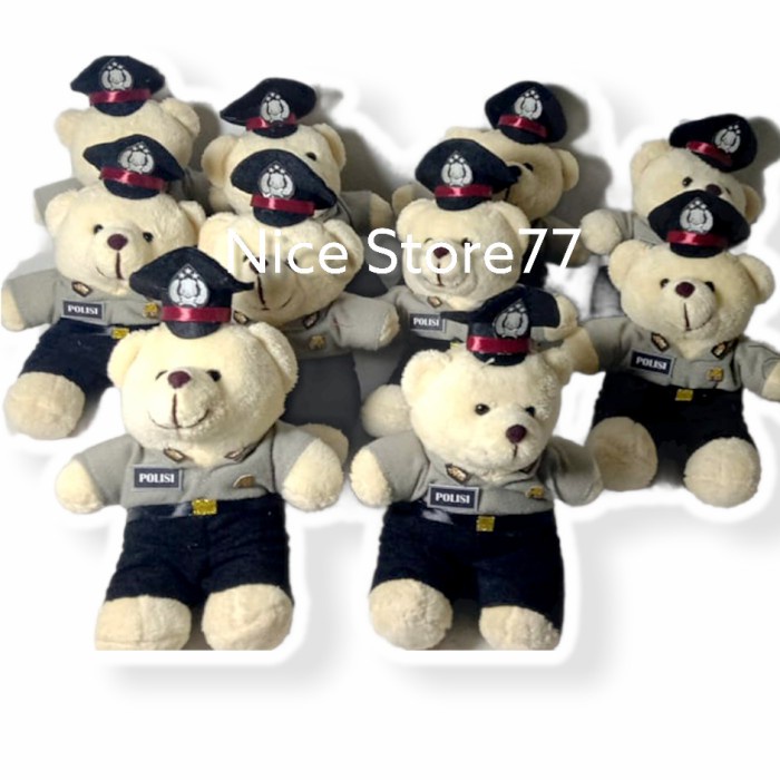 Terlaris Boneka Profesi Polri / Boneka Costum Polisi / Polair/ Brimob 12Cm Mini
