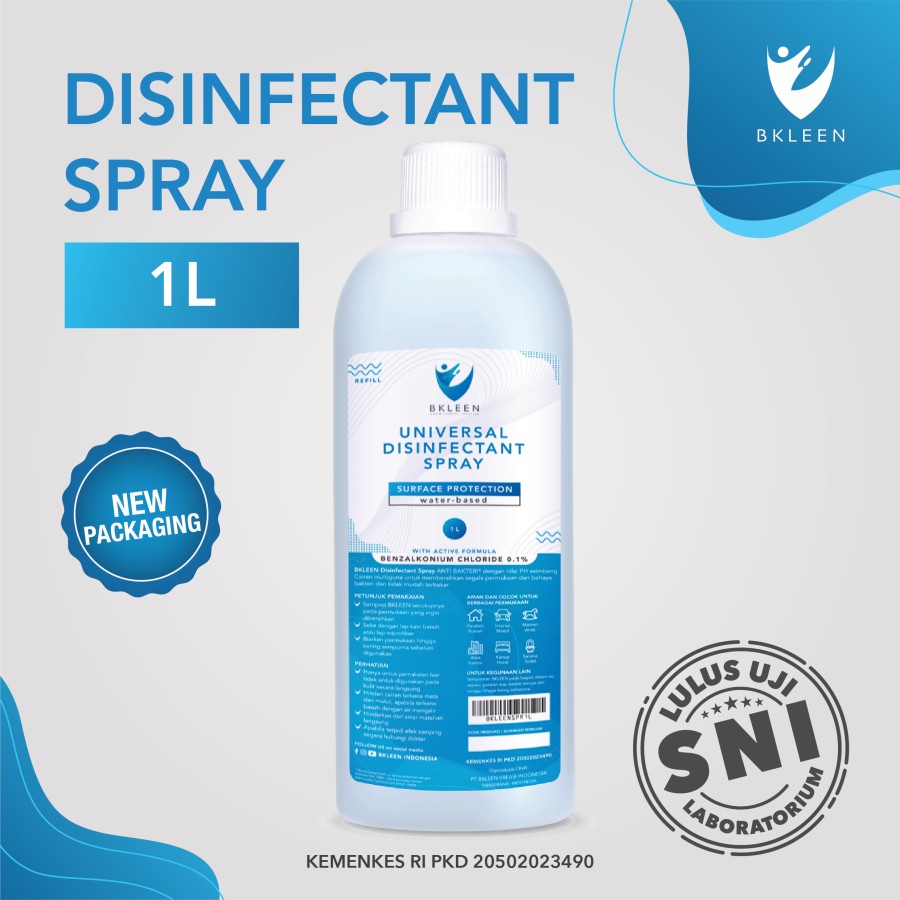 BKLEEN SPRAY Cairan Disinfectant Mobil Rumah, Desinfektan 1L