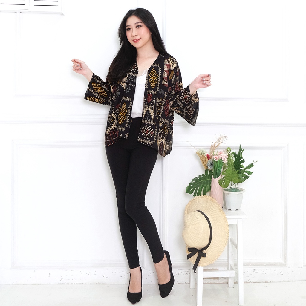 𝑱𝒂𝒌𝒂𝒓𝒕𝒂𝑭𝒂𝒔𝒉𝒊𝒐𝒏 cardigan semi blazer layer batik tribal bohemian kardigan etnik bahan adem