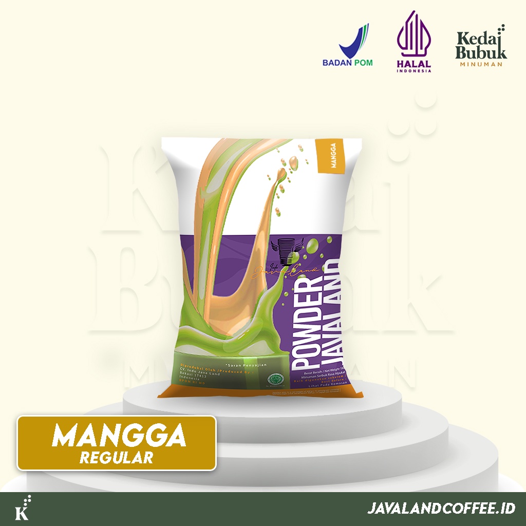 Bubuk Minuman Plain Regular Rasa Mango / Mangga 1 Kg - Javaland Powder - Bubuk Minuman untuk usaha