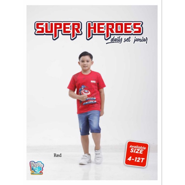 Set Jeans Super Hero by Payyo kids/setelan anak cowok 4-12T