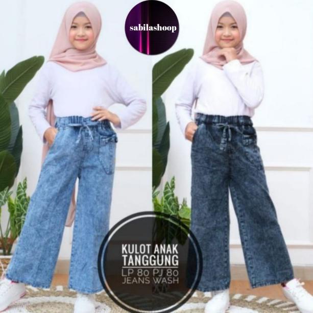 TERMURAH Celana KULOT JEANS ANAK PEREMPUAN UMUR 4 -12 TAHUN | CELANA JEANS ANAK CELANA KULOT ANAK PE