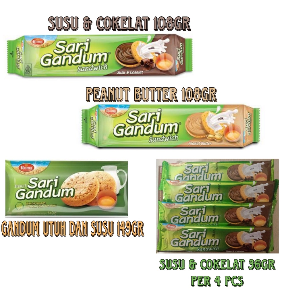 

biskuit sandwich roma sari gandum / oreo soft cake coklat keju