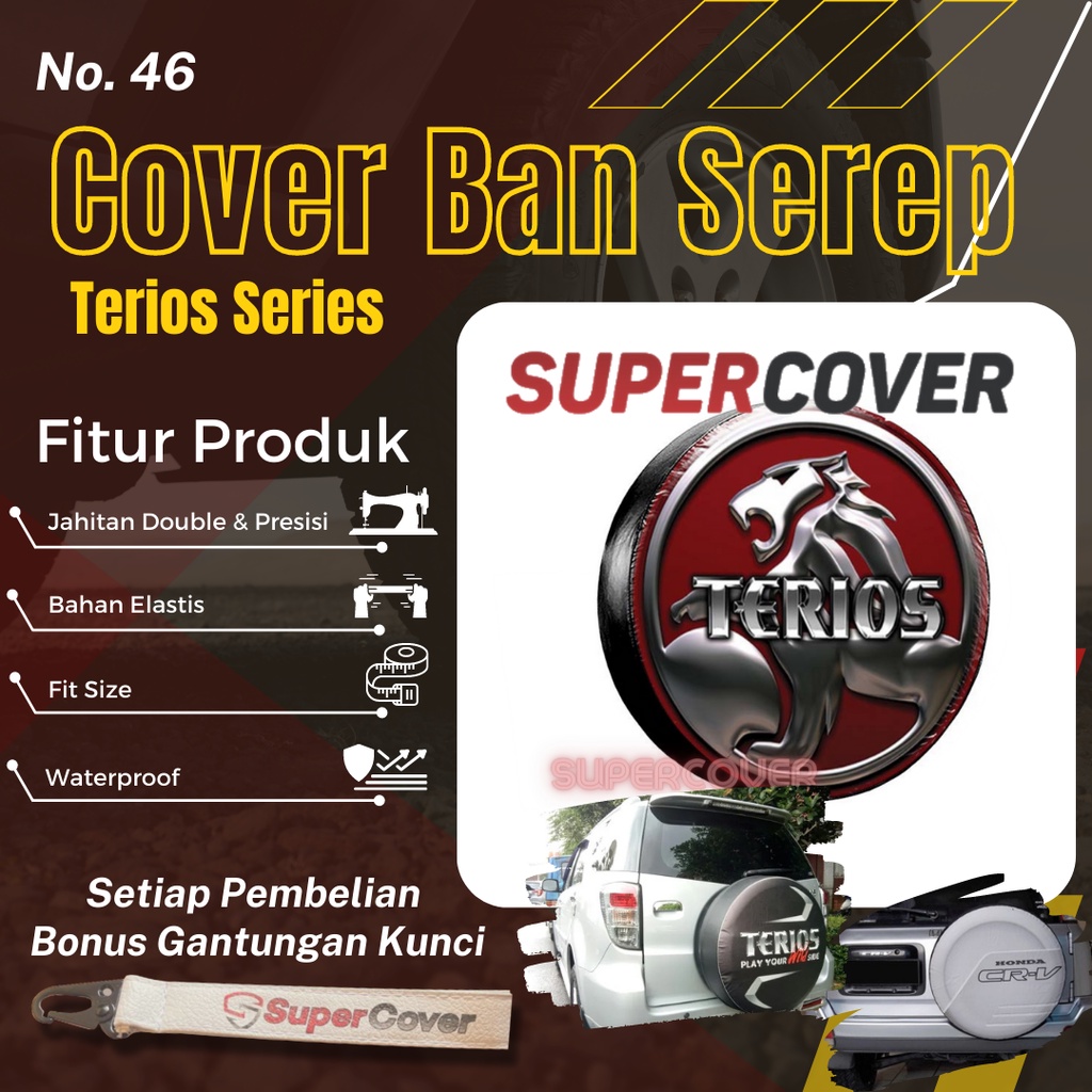 Sarung Ban Serep Daihatsu Terios Cover Ban Serep Kulit Sintetis Daihatsu Terios 46 Penutup Pelindung