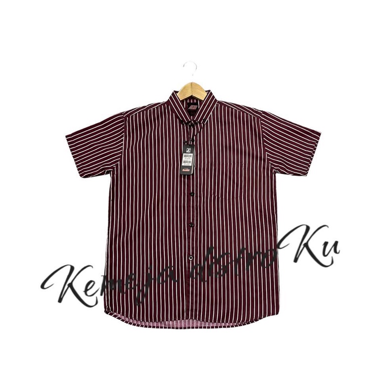 KEMEJA SALUR PRIA STRIPE LENGAN PENDEK COWOK TERBARU / KEMEJA SALUR PRIA TERLARIS