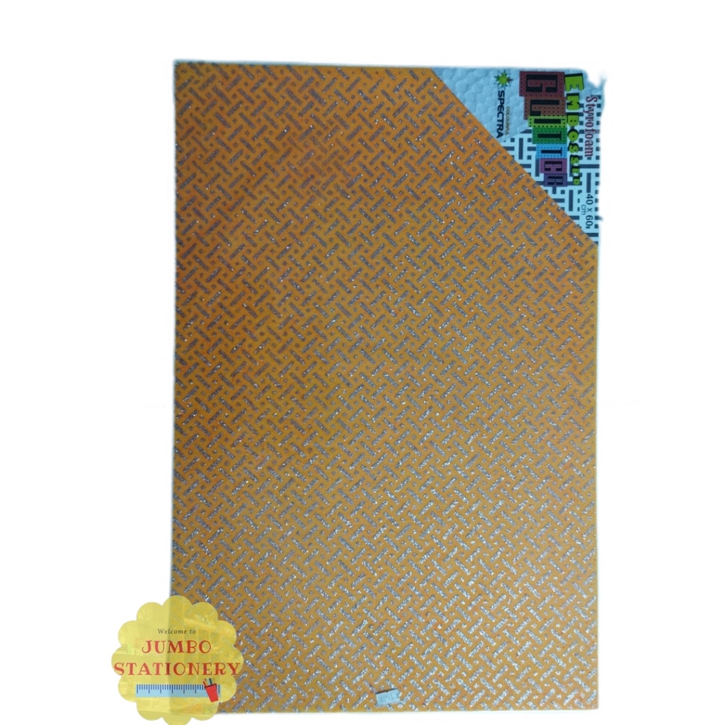 Styrofoam Gabus Asturo Embos Glitter Ukuran 60x40x1.5cm