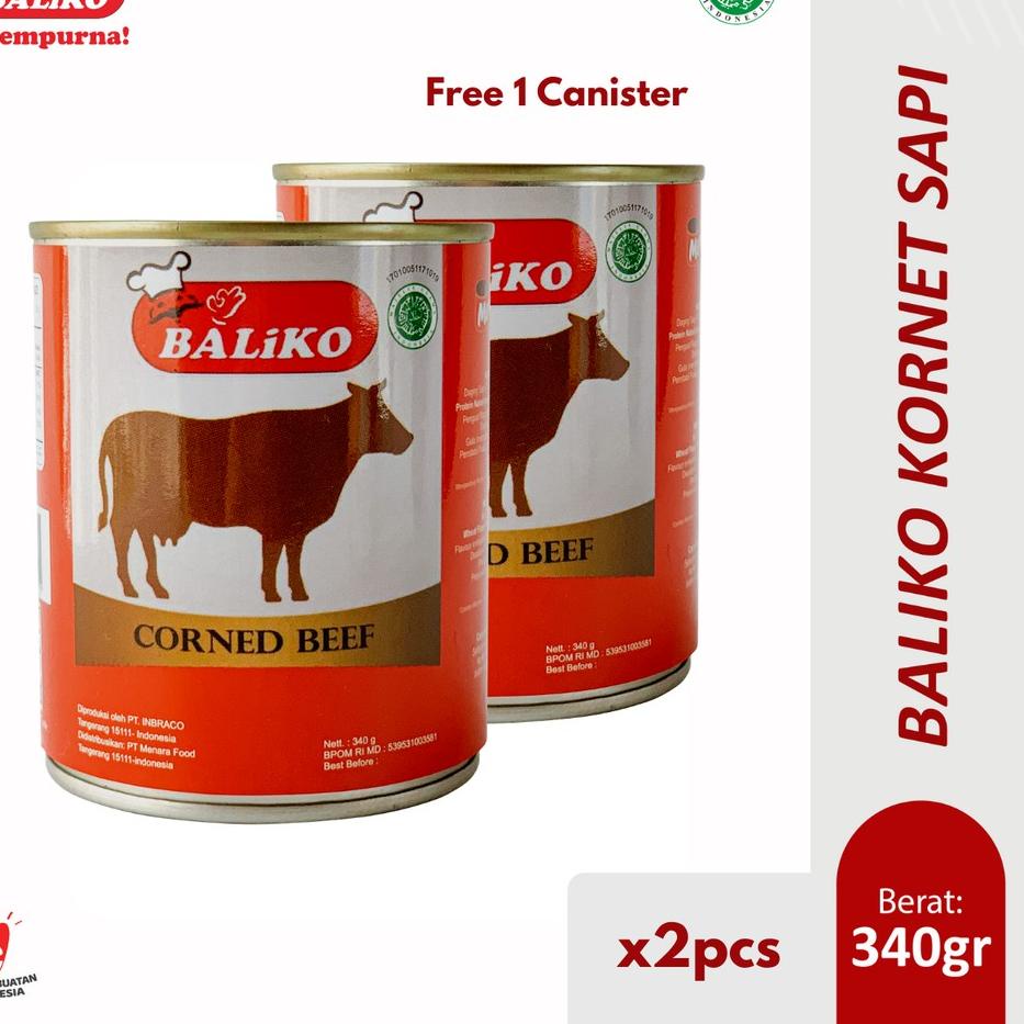 

✩ Baliko Kornet Daging Sapi Premium 340gr - Isi 2pcs ♡