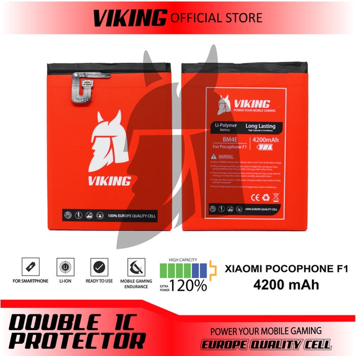 Terlaris Baterai Viking Pocophone F1 Bm4E Double Power