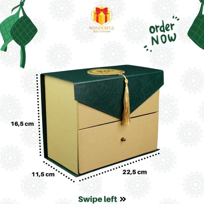 

Hardbox Hampers Lebaran Green Jusmint Laci 2 Premium 22X11X16 L014 043